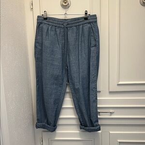 Chambray Blue Drawstring Pants